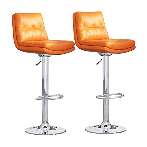 LYZCX Barhocker für die Küche, 2er-Set, verstellbar, hohe Frühstücksbarhocker mit Rückenlehne, moderner Barhocker mit PU-Polsterung LYZCX Barhocker für die Küche, 2er-Set, verstellbar, hohe Frühstücksbarhocker mit Rückenlehne, moderner Barhocker mit PU-Polsterung von LYZCX