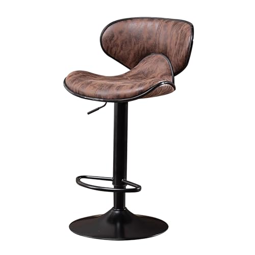 LYZCX Barhocker in Thekenhöhe aus Kunstleder, Verstellbarer, drehbarer Kücheninselstuhl mit Rückenlehne, Retro-Barstühle für das Café zu Hause LYZCX Barhocker in Thekenhöhe aus Kunstleder, Verstellbarer, drehbarer Kücheninselstuhl mit Rückenlehne, Retro-Barstühle für das Café zu Hause von LYZCX