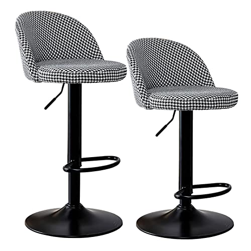 LYZCX Barhocker mit Rückenlehne und Fußstütze Drehbare Barhocker Stühle 2er-Set Höhenverstellbare Thekenhocker Moderne Barhocker aus PU LYZCX Barhocker mit Rückenlehne und Fußstütze Drehbare Barhocker Stühle 2er-Set Höhenverstellbare Thekenhocker Moderne Barhocker aus PU von LYZCX