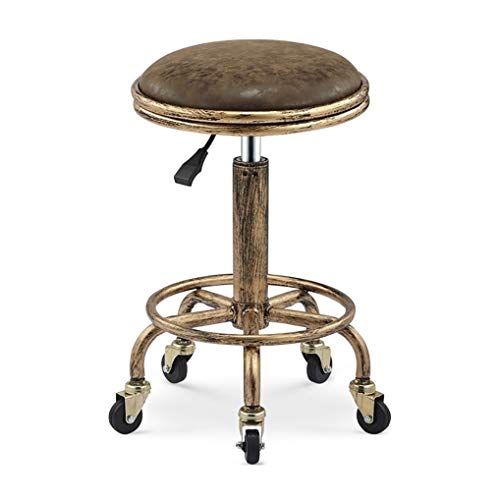 LYZCX Hocker auf Rädern, runder Rollhocker, Stuhl, robust, für Salonmassage, 360° drehbar, Salonhocker mit Rollen LYZCX Hocker auf Rädern, runder Rollhocker, Stuhl, robust, für Salonmassage, 360° drehbar, Salonhocker mit Rollen von LYZCX