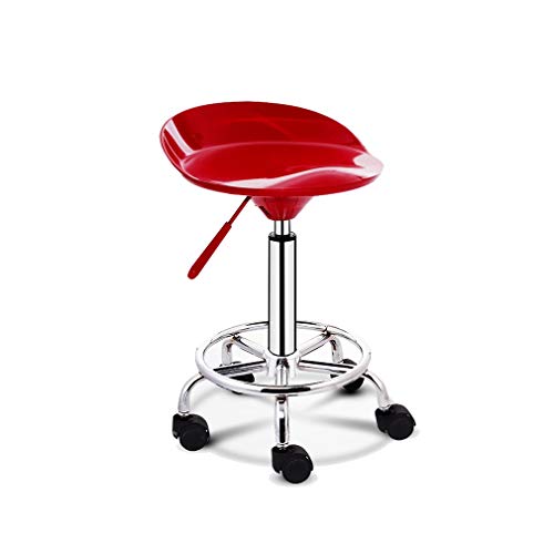 LYZCX Hocker auf Rädern, runder Rollhocker, Stuhl, robuster Salon-Massage-Drehstuhl, Verstellbarer Rollhocker von LYZCX
