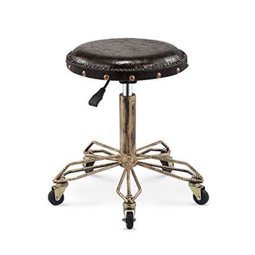 LYZCX Hocker auf Rädern, runder Stuhl, hochrollender Drehhocker, 360-Grad-Rollrad LYZCX Hocker auf Rädern, runder Stuhl, hochrollender Drehhocker, 360-Grad-Rollrad von LYZCX