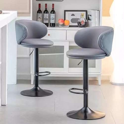 LYZCX Set mit 2 drehbaren Barhockern, höhenverstellbaren Esszimmerstühlen imitiert, Barhocker für die Küche zu Hause, an der Theke LYZCX Set mit 2 drehbaren Barhockern, höhenverstellbaren Esszimmerstühlen imitiert, Barhocker für die Küche zu Hause, an der Theke von LYZCX