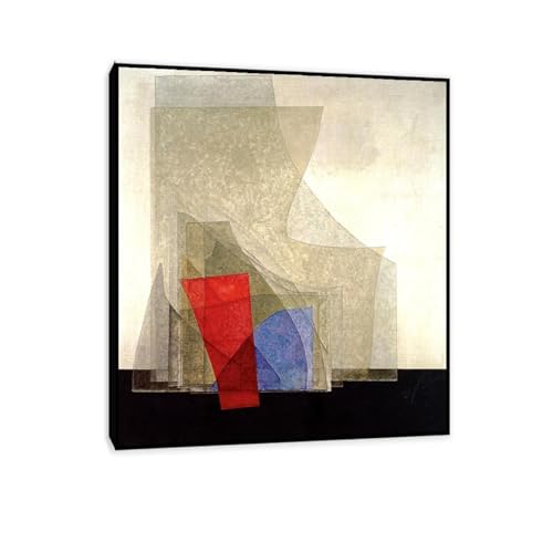 LZ6J8C9 Lyonel Feininger Bild Auf Leinwand-Schwarzer Rahmen-BerüHmte GemäLde Wandkunst – Glasscherben – Abstrakter Expressionismus Leinwand Wandkunst Bild 40x50cm(16x20 Zoll) von LZ6J8C9