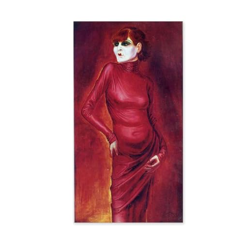 LZ6J8C9 Otto Dix Kunstdruck-Otto Dix Poster-Berühmte Gemälde Leinwand-The Dancer-Kunstdruck auf Leinwand Expressionismus-Wohnzimmer Wanddekoration 70x126cm(28x50 Zoll), rahmenlos von LZ6J8C9