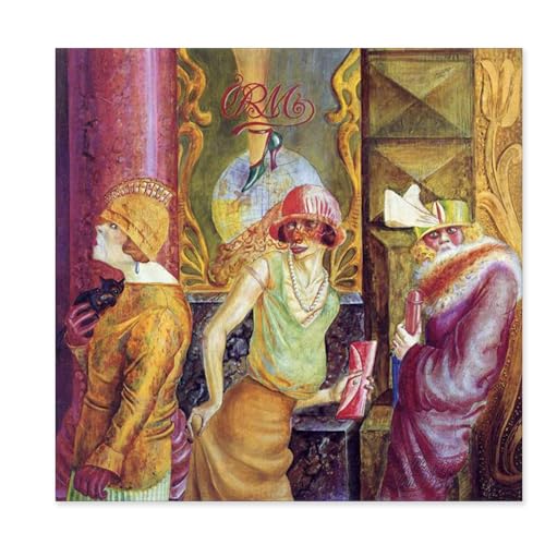 Otto Dix Kunstdruck-Otto Dix Poster-Berühmte Gemälde Leinwand–Drei Prostituierte auf der Straße–Kunstdruck auf Leinwand Expressionismus-Wohnzimmer Wanddekoration 30x30cm(12x12 Zoll), rahmenlos von LZ6J8C9