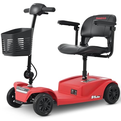 4-Rad-Elektromobil, 136 kg belastbarer, abnehmbarer Rollstuhl für Senioren mit maximal 32 km Reichweite, robuster Gelände-Elektroroller für kurze Fahrten von Senioren,Red 4-Rad-Elektromobil, 136 kg belastbarer, abnehmbarer Rollstuhl für Senioren mit maximal 32 km Reichweite, robuster Gelände-Elektroroller für kurze Fahrten von Senioren,Red von LZDOYY