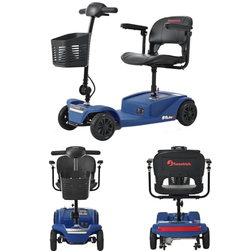 Faltbarer Elektroroller mit 20 Meilen Reichweite für Erwachsene und Senioren, 4-Rad-Mobilitätsroller, bürstenloser 250-W-Motor,Blue Faltbarer Elektroroller mit 20 Meilen Reichweite für Erwachsene und Senioren, 4-Rad-Mobilitätsroller, bürstenloser 250-W-Motor,Blue von LZDOYY