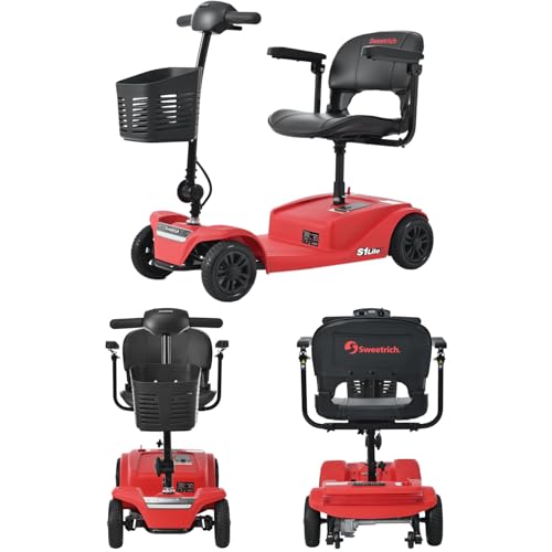 Faltbarer Elektroroller mit 20 Meilen Reichweite für Erwachsene und Senioren, 4-Rad-Mobilitätsroller, bürstenloser 250-W-Motor,Red Faltbarer Elektroroller mit 20 Meilen Reichweite für Erwachsene und Senioren, 4-Rad-Mobilitätsroller, bürstenloser 250-W-Motor,Red von LZDOYY