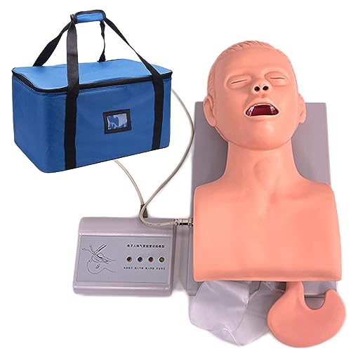 Intubations-Trainingssimulator-Modell, PVC-Intubationspuppe für Erwachsene, Lehrmodell, oraler oder nasaler Atemwegsmanagement-Trainer, Tracheal Science Lab Education, 110–220 V,220V Intubations-Trainingssimulator-Modell, PVC-Intubationspuppe für Erwachsene, Lehrmodell, oraler oder nasaler Atemwegsmanagement-Trainer, Tracheal Science Lab Education, 110–220 V,220V von LZDOYY