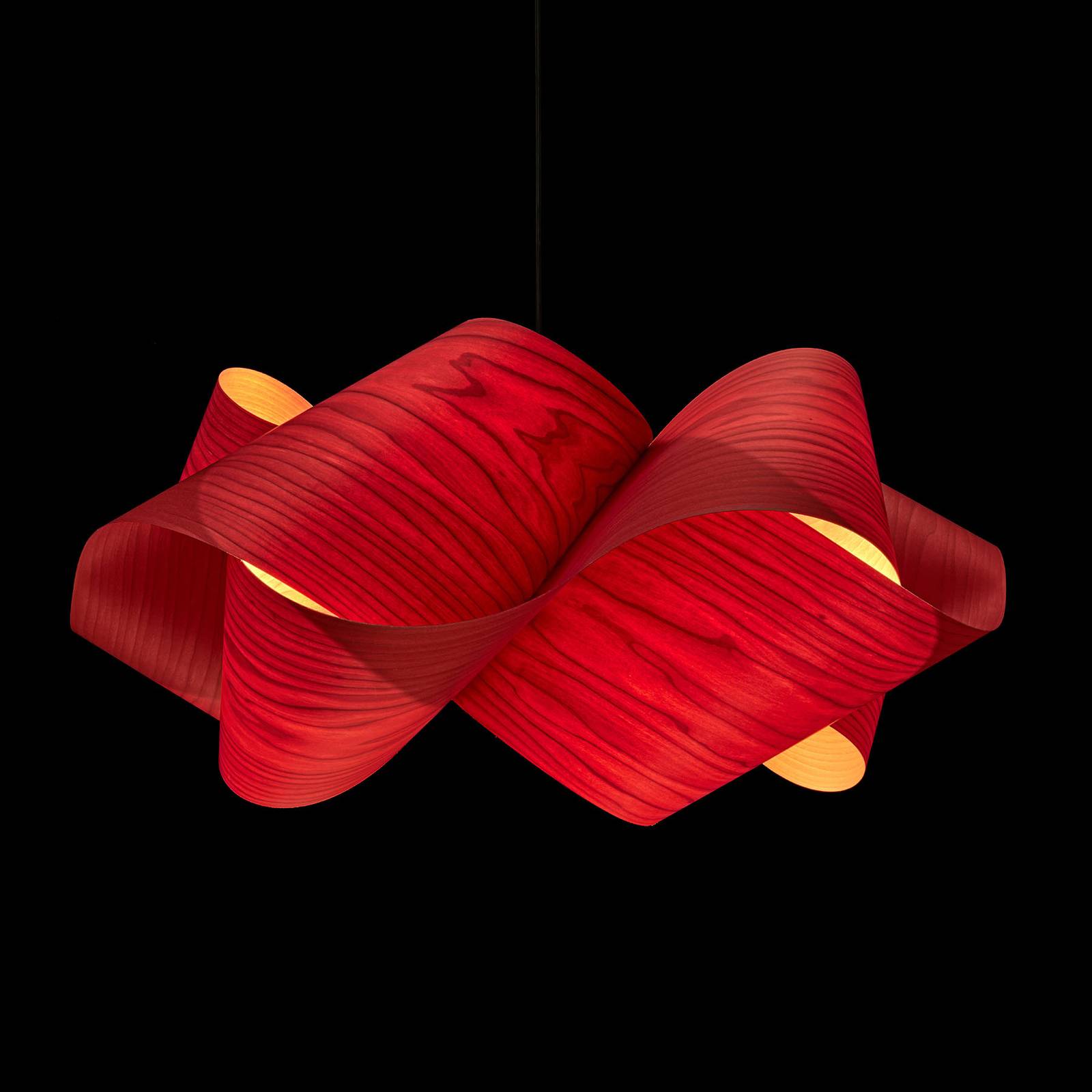 LZF Swirl Pendel, Kabel schwarz Ø 54cm rot von LZF LamPS