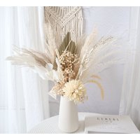 Pampas Grass Bouquet, Palmen Speer, Trockenblumen Bouquet, Getrocknete Blumen, Natürliche Blumen Dekor, Hochzeit, Kleines Mittelstück von LZGDECOR