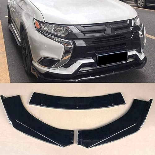 LZGQAZ Frontspoiler Lippe für Mitsubishi Outlander 2016 2017 2018 2019 2020, Frontstoßstange Lip Spoiler Splitter Diffusor Body Kit, Auto Tuning Zubehör von LZGQAZ