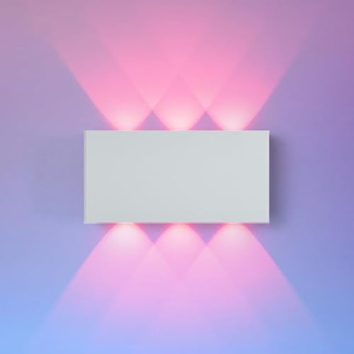 Farbe RGB Akku Wandlampe, mit Touch Control Schalter LED Magnetisch Akku Wandleuchte 5000mAh Kabellose Wandlampe, ideal für Loft Flur Schlafzimmer (Weiß) von LZGS Go Swing Bands