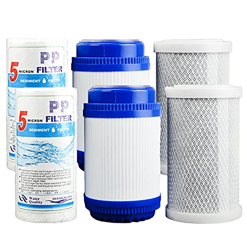 3-stufiges Wasserfilter-ersatzfilterelement, Pp + Udf + Cto, Passend Für Alle 5-zoll-wasserfilterfilter (2 Sets) von LZH FILTER