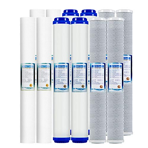 LZH FILTER 20 Zoll Universeller kompatibler 1 bis 3 Stufiger Umkehrosmose Wasserfilter Ersatzfilter Set, 12 Stück LZH FILTER 20 Zoll Universeller kompatibler 1 bis 3 Stufiger Umkehrosmose Wasserfilter Ersatzfilter Set, 12 Stück von LZH FILTER