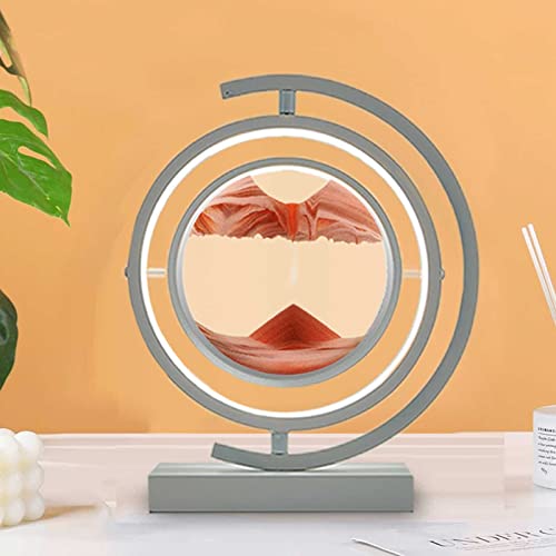 LZH FILTER LED-Tiefsee-Sandlandschaft Lampe, Motion Flowing Sand Tischlampe, 3D Sanduhr Fließende Sandmalerei, Sandkunst für Erwachsene Kindergeschenk von LZH FILTER