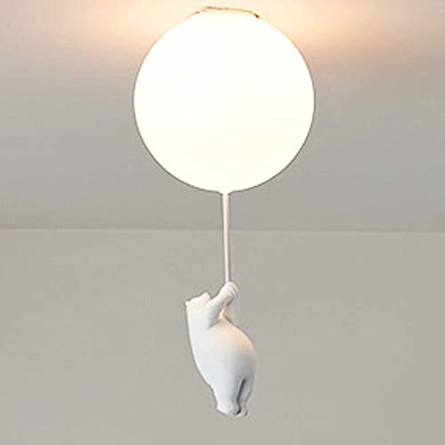 LZH FILTER Moderne Bären-Deckenleuchte, Süße Bären Fangende Ballon-Deckenlampe, Cartoon Bär Kronleuchter, Ballon Dekorative Lampen, für Kinderzimmer Kindergarten von LZH FILTER