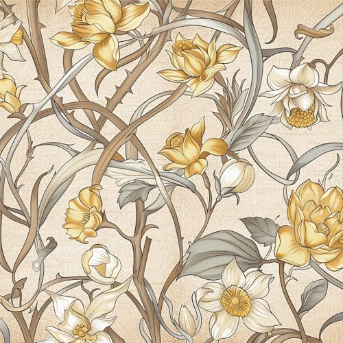 LZH-LP Blumen Selbstklebende Tapete Gold Silber Blumen Abzieh- und Aufkleberkontaktpapier, 44x600CM Blumenzweige Ranken Weben Entfernbarer Dekorativer Film LZH-LP Blumen Selbstklebende Tapete Gold Silber Blumen Abzieh- und Aufkleberkontaktpapier, 44x600CM Blumenzweige Ranken Weben Entfernbarer Dekorativer Film von LZH-LP