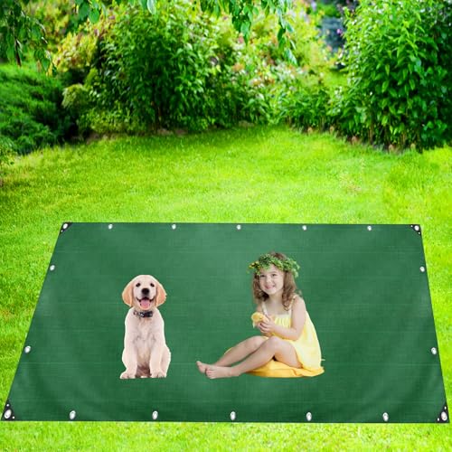 Abdeckplane Gewebeplane Premium 1x2.5 m 500g/m² Schutzplane Bootsplane Holzplane Plane mit Ösen für Poll Gartenmöbel Trampolin Auto wasserdicht reißfest wasserfest LXX94W, Grün von LZHBD