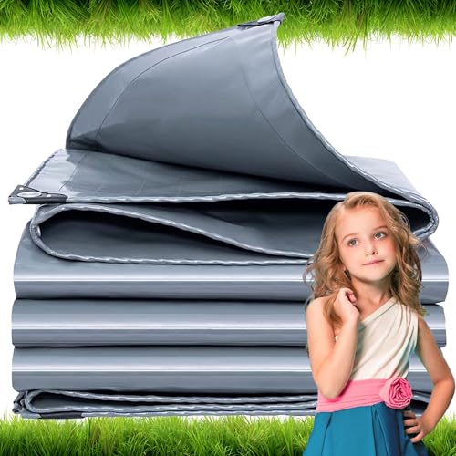 LKW PVC Plane 1x4 m 500g/m² Gewebeplane Schutzplane LKW Plane für Poll Gartenmöbel Trampolin Auto wasserdicht reißfest wasserfest LXX94W, Grau von LZHBD