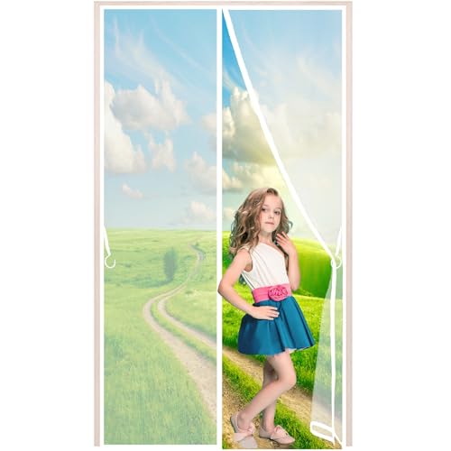 LZHBD Fliegengitter Balkontür Fliegengitter Mit Magneten Fliegengitter Magnete, 100x220 cm Magnetvorhang Türvorhang Insektenschutz Vorhang für die Balkontür, Weiß, Neuste Version LZHBD Fliegengitter Balkontür Fliegengitter Mit Magneten Fliegengitter Magnete, 100x220 cm Magnetvorhang Türvorhang Insektenschutz Vorhang für die Balkontür, Weiß, Neuste Version von LZHBD