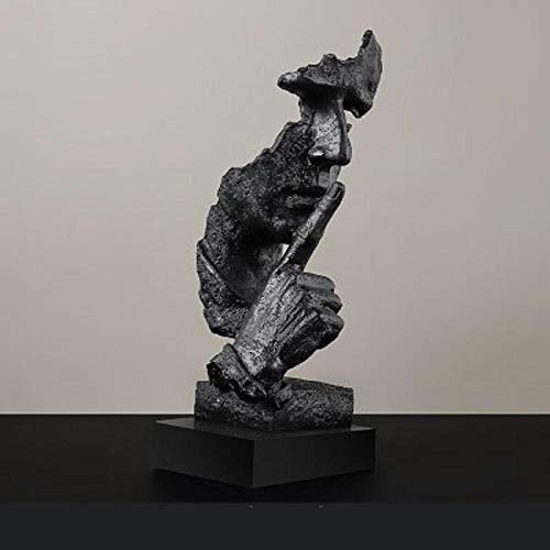 LZHLMCL Skulptur Dekoration Stille Ist Goldmaske Statue Harz Kunst Abstrakte Skulptur Figur Home Dekoration Zubehör 3 von JSBVM