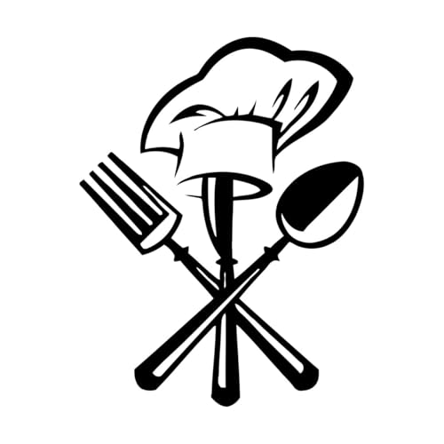 Kochmütze, Vinyl-Wandposter, Küche, Restaurant, Dekoration, Löffel, Gabel, Wandaufkleber, entfernbar, Koch-Wandaufkleber, klein – 32x42cm Kochmütze, Vinyl-Wandposter, Küche, Restaurant, Dekoration, Löffel, Gabel, Wandaufkleber, entfernbar, Koch-Wandaufkleber, klein – 32x42cm von LZHOUTING
