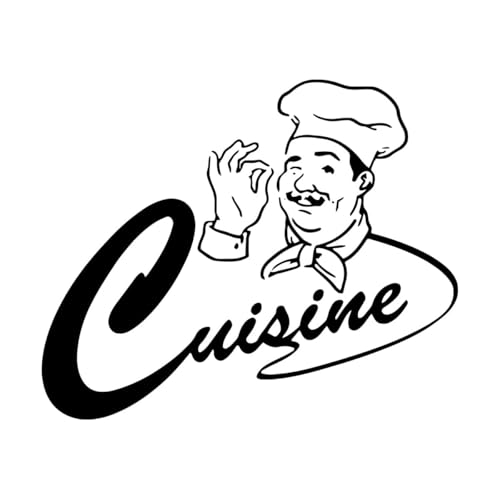 Wandaufkleber „French Cook Chef Cuisine“, für Küche, Restaurant, Kochen, Chefkoch, Wandtattoo, Heimdekoration, klein – 29x36cm Wandaufkleber „French Cook Chef Cuisine“, für Küche, Restaurant, Kochen, Chefkoch, Wandtattoo, Heimdekoration, klein – 29x36cm von LZHOUTING