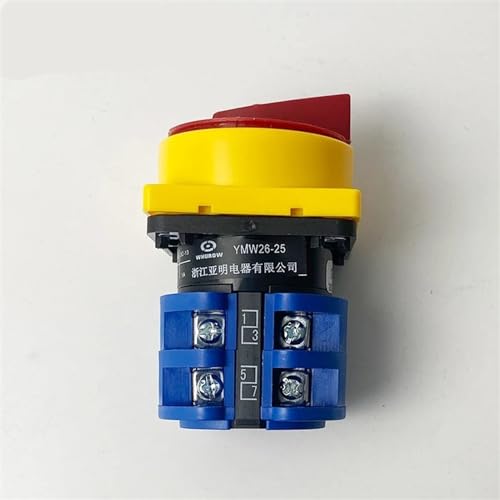 LZIKKGKI Elektrischer Universal-Umwandlungs-Nockenschalter LW26-25GS/04 380V 25A Stromabschaltknopf Isolation Hauptsteuerung Vorhängeschloss AUS-EIN von LZIKKGKI