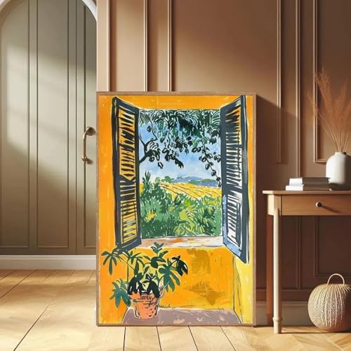 LZJAGXX Offenes Fenster, Landschaftsmalerei, Poster und Drucke, moderne Wandkunst, abstrakte Leinwandmalerei für Wohnzimmer, Heimdekoration, 50 x 70 cm, ungerahmt LZJAGXX Offenes Fenster, Landschaftsmalerei, Poster und Drucke, moderne Wandkunst, abstrakte Leinwandmalerei für Wohnzimmer, Heimdekoration, 50 x 70 cm, ungerahmt von LZJAGXX