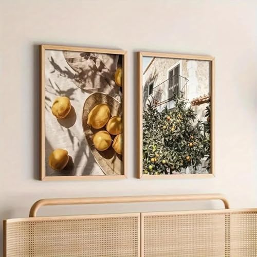 LZJAGXX Retro-Zitronen-Leinwandposter, frischer Zitronen-Olivenbaum, Wandkunstdrucke, Sommerbilder für moderne Wohnzimmer-, Büro- und Heimdekoration, 30 x 40 cm x 2, ungerahmt LZJAGXX Retro-Zitronen-Leinwandposter, frischer Zitronen-Olivenbaum, Wandkunstdrucke, Sommerbilder für moderne Wohnzimmer-, Büro- und Heimdekoration, 30 x 40 cm x 2, ungerahmt von LZJAGXX