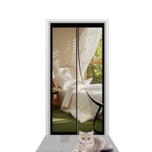 Fliegengitter Balkontür Magnet 69 x 192 cm mit Selbstklebendes Klettband Fliegengitter für Fenster Kinderleichte Klebemontage für Holz/Aluminium Türen Und Balkon, Schwarz Fliegengitter Balkontür Magnet 69 x 192 cm mit Selbstklebendes Klettband Fliegengitter für Fenster Kinderleichte Klebemontage für Holz/Aluminium Türen Und Balkon, Schwarz von LZJD