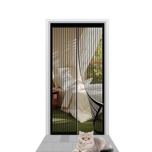 Insektenschutz Magnetvorhang 138 x 187 cm mit Selbstklebendes Klettband Insektenschutz Balkon Tür Ohne Bohren Einfache Installation für Holz/Aluminium Türen Und Balkon, Schwarz Insektenschutz Magnetvorhang 138 x 187 cm mit Selbstklebendes Klettband Insektenschutz Balkon Tür Ohne Bohren Einfache Installation für Holz/Aluminium Türen Und Balkon, Schwarz von LZJD