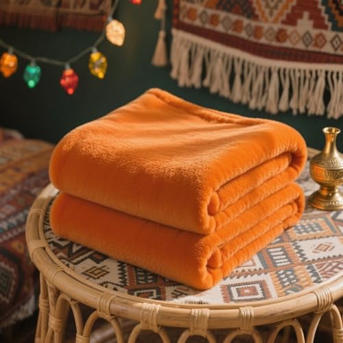 LZJD Kuscheldecke 145 x 150 cm Weich & Waschbar Flauschig Decke Fleecedecke Geeignet für Alle Jahreszeiten für Sofa Schlafzimmer, Orange LZJD Kuscheldecke 145 x 150 cm Weich & Waschbar Flauschig Decke Fleecedecke Geeignet für Alle Jahreszeiten für Sofa Schlafzimmer, Orange von LZJD