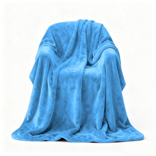 LZJD Kuscheldecke 50 x 80 cm Weich & Waschbar Kuscheldecke Fleecedecke Geeignet für Alle Jahreszeiten für Sofa Schlafzimmer, Blau von LZJD