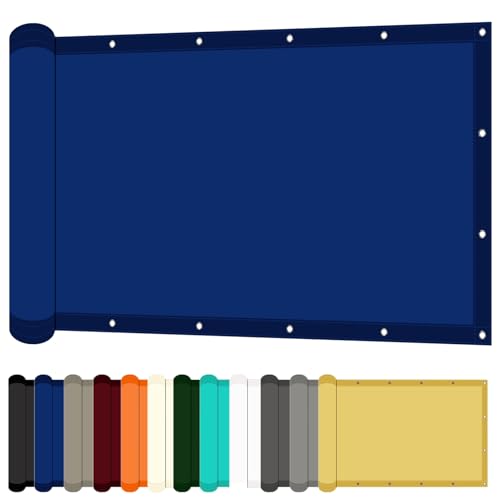 Sonnensegel Wasserdicht Rechteckig 75 x 480 cm mit UV Schutz Sonnensegel Balkon Wasserabweisend Windschutz für Balkon Garten Terrasse, Dunkelblau Sonnensegel Wasserdicht Rechteckig 75 x 480 cm mit UV Schutz Sonnensegel Balkon Wasserabweisend Windschutz für Balkon Garten Terrasse, Dunkelblau von LZJD