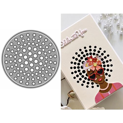 Gepunktete Stanzformen für Kartenherstellung, Hintergrund Metall Stanzformen für Papier Scrapbooking, DIY Schablonen für Album, Party, Hochzeit, Festivals, Dekoration von LZJSYKDQ