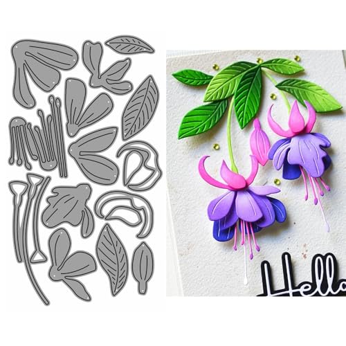 Laternen-Blumen-Blätter-Stanzformen für Kartenherstellung, Pflanzen, Metall-Stanzformen für Papier, Scrapbooking, DIY-Schablonen für Album, Party, Hochzeit, Festivals, Dekoration von LZJSYKDQ