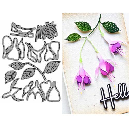 Patchwork Laterne Blume Stanzformen für Kartenherstellung, Pflanzen Metall Stanzformen für Papier Scrapbooking, DIY Schablonen für Album Party Hochzeit Festivals Dekoration von LZJSYKDQ