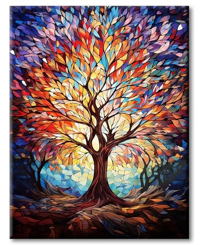 Diamond Painting Erwachsene, 5D Diamant Painting Bilder Baum des Lebens, DIY Mosaikherstellung Bastelset Geeignet Als Entspannung kreativ set für erwachsene und Als Wanddeko (30x40cm) von LZLHDE
