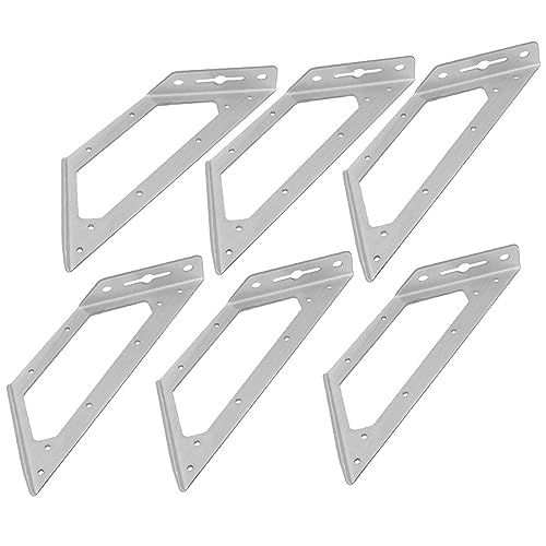 Dreiecksstütze Aus Edelstahl, Dreieck Form Ecke Klammer, Metall Multifunktionale Eckhalterung für Schrank Tisch Verschluss Stuhl Regal Stützverbinder (L (6 Stück)) von LZLUCKCOME