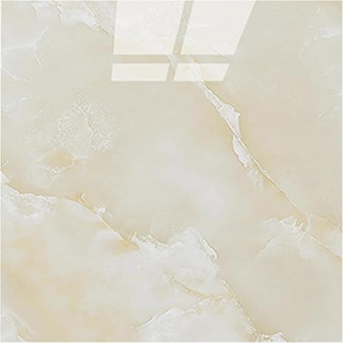 Fliesenaufkleber, 22 Stück Marmoreffekt Fliesen Selbstklebend, 30 X 30 cm PET Bodenbelag Selbstklebend, für Küche, Badezimmer, Schlafzimmer, Wohnzimmer (Eisjadegelb) von LZLUCKCOME
