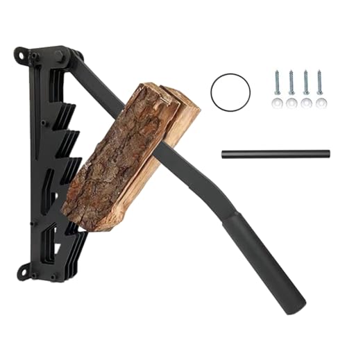 Manual Wood Splitter, 2023 New Wall Mount Firewood Splitter suit, Carbon Steel Hand Log Splitter, for Indoor and Outdoor Use (Set 3) von LZLUCKCOME