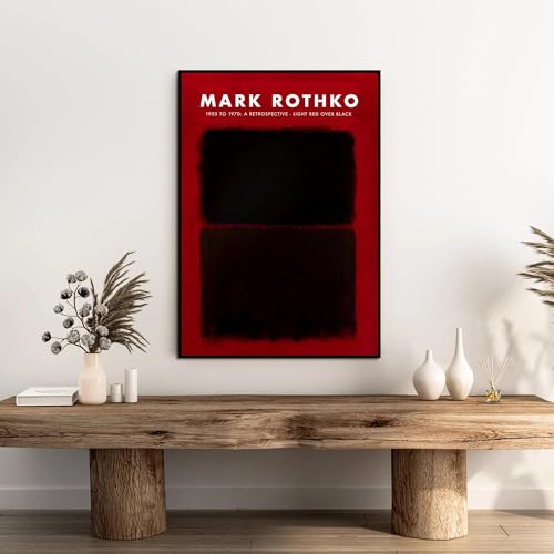 LZMASM Mark Rothko Ausstellungsplakatdruck, Leinwandkunstbilder, Heimdekoration für Wohnzimmer und Schlafzimmer, Leinwandgemälde, 50 x 70 cm, rahmenlos von LZMASM