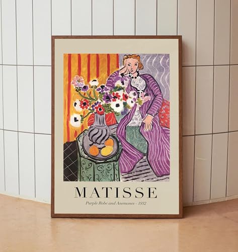 LZMASM Matisse-Posterdruck, Leinwandkunst, Bilder, Zuhause für Wohnzimmer, Schlafzimmer, Wanddekoration, Leinwandgemälde, Wandkunstdruck, Poster, 60 x 80 cm, rahmenlos von LZMASM