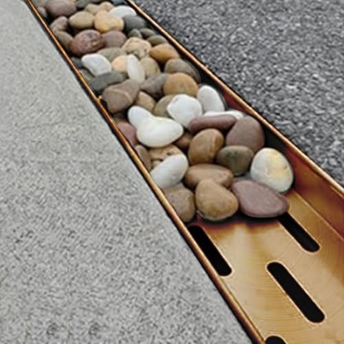 Entwässerungsrinne Regenrinne Kanalisationssystem für flache Pools und Höfe, verdeckte Entwässerungsrinne für Pflastersteine, Terrassen, Beton, lineare Entwässerung für kleine Bürogebäude, Veranda, Ga von LZMZMQ