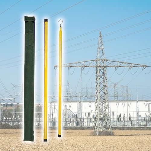 Hochspannungs-Messstab 6 M/8 M/10 M/12 M/15 M/18 M Elektrisch Isolierter Teleskop-Höhenmessstab, Leichter Harzmessmast Für Antennenprüfungen/Drahthöhen(1 piece,6m/19.7ft) von LZMZMQ