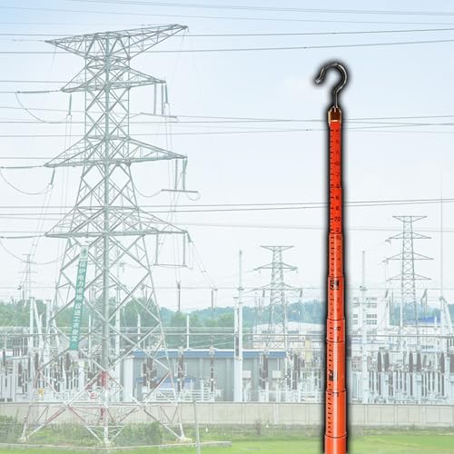 Hochspannungs-Messstab Harzisolierter Höhenmessstab Für Umspannwerke, Strommessstab-Lineal, Türme/Telekommunikationstürme, Hochspannungsmesswerkzeug(Orange,8m/26.2ft) von LZMZMQ