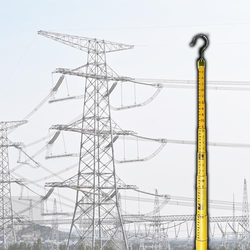 Hochspannungs-Messstab Harzisolierter Höhenmessstab Für Umspannwerke, Strommessstab-Lineal, Türme/Telekommunikationstürme, Hochspannungsmesswerkzeug(Yellow,15m/49.2ft) von LZMZMQ